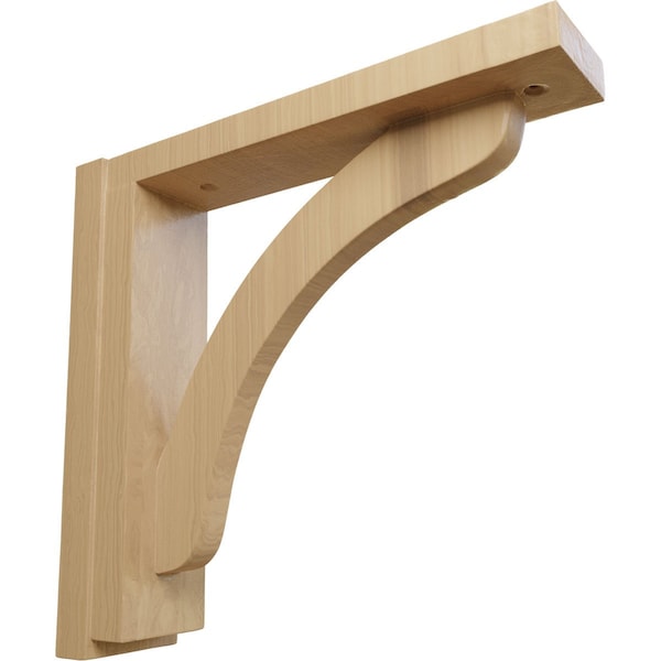 Ekena Millwork 2 1/2"W x 10 3/4"D x 10 1/4"H Reece Shelf Bracket, Cherry BKT02X10X10RECH - main